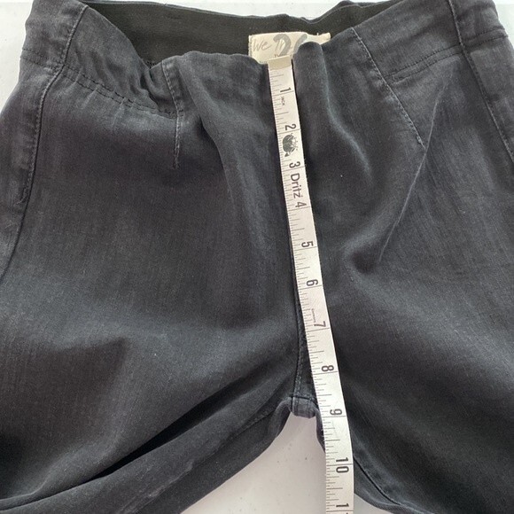 Free People Penny Pull-On Flare Jeans Washed Black We The Free Stretchy Boho - Picture 12 of 16